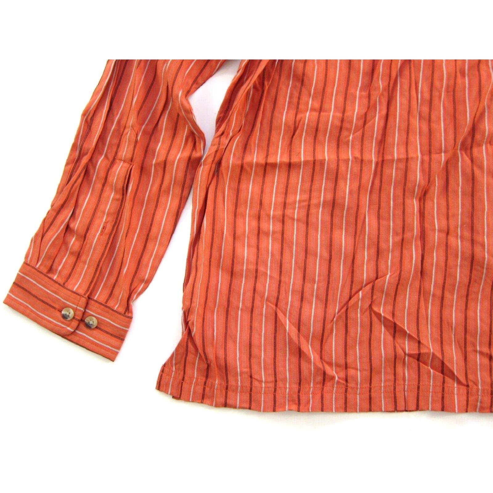 The North Face The North Face Shirt Men XL Button-Down Cotton Orange Black Stripe Long Sleeve Button Up Size US XL / EU 56 / 4 - 6 Thumbnail
