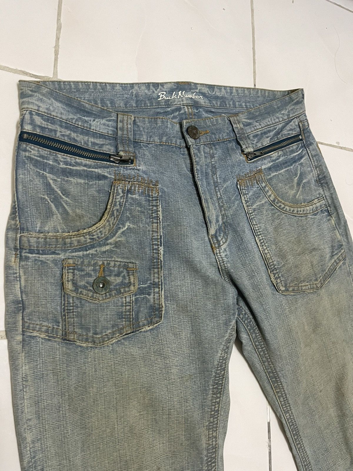 Japanese Brand 90’s FLARE JEANS RUSTY LOOSE BAGGY HIPHOP STYLE Size US 31 - 3 Thumbnail