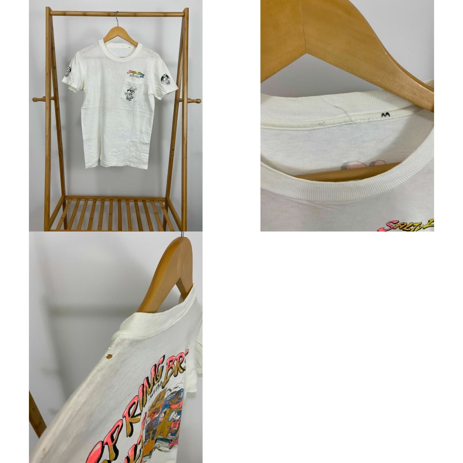 Vintage VINTAGE Spring Break With Salty Dog 80s Surf Shop Art T-Shirt M White Mens Size US M / EU 48-50 / 2 - 8 Thumbnail
