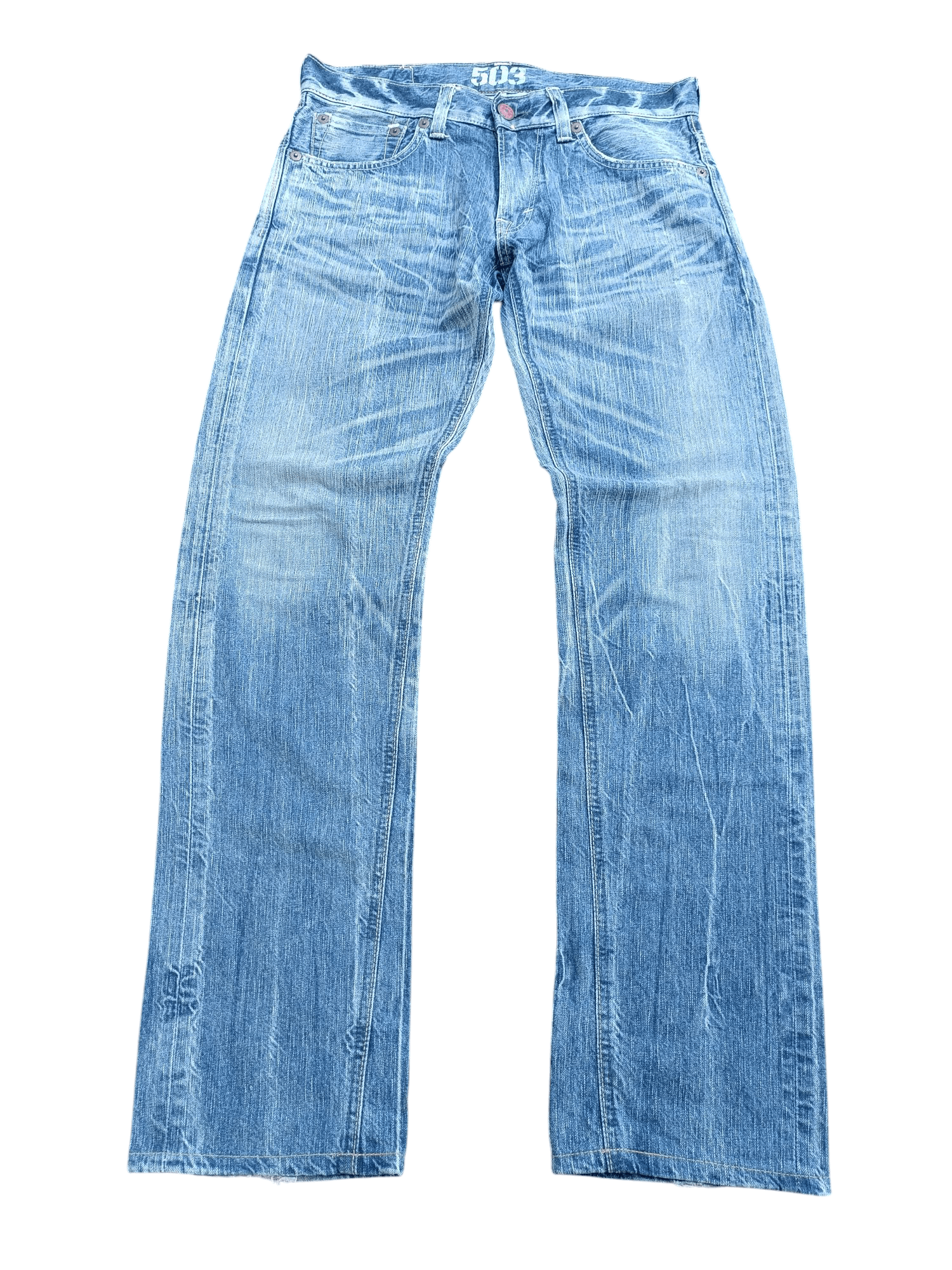 Edwin × Vintage RARE 🔥 Edwin 503 Mission Whisker Faded Denim E240 Size US 32 / EU 48 - 1 Thumbnail