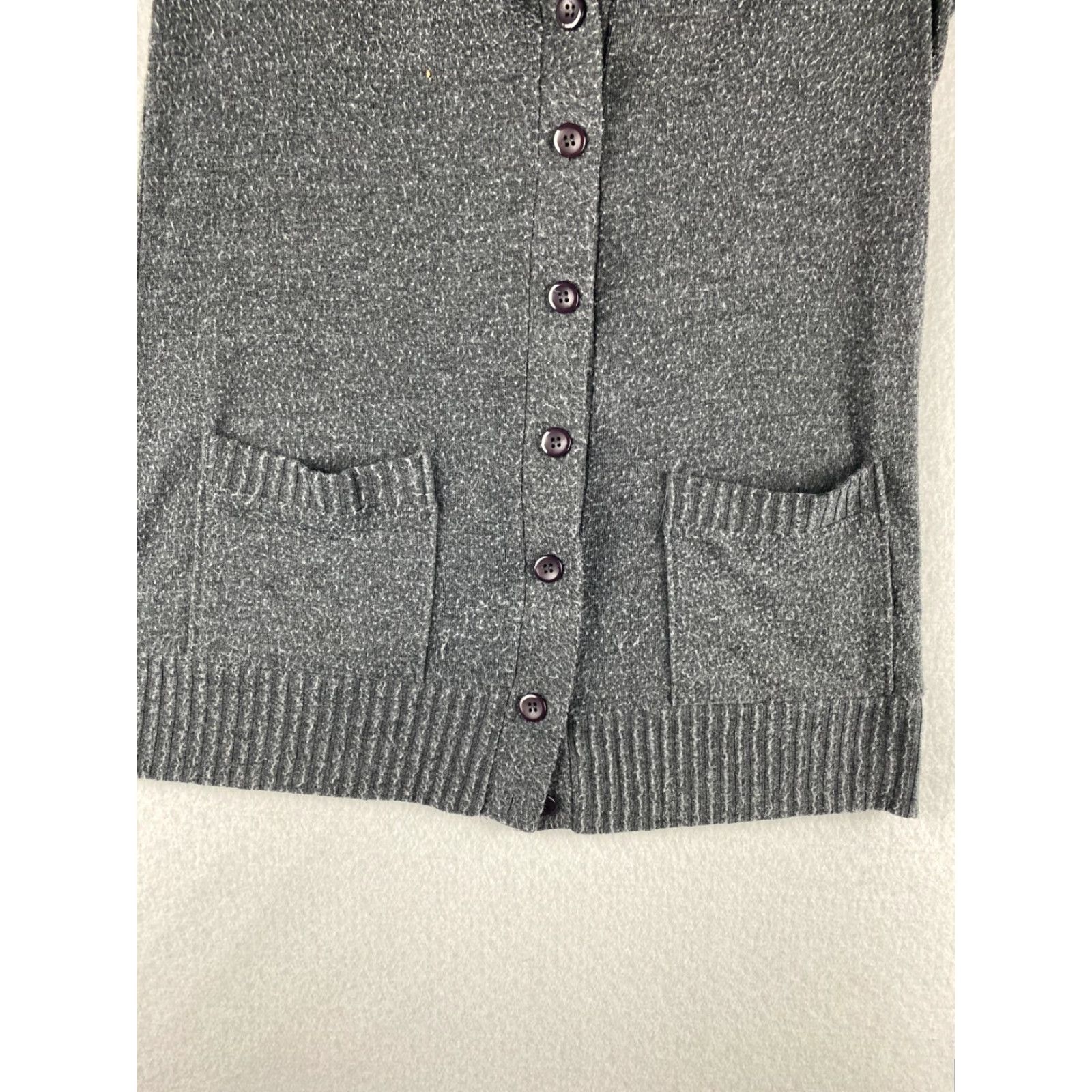 Vintage Silence + Noise Cardigan Sweater Womens M Gray Button Front Pockets Casual Modern Knit, Cardigan, Women, M, Gray, Silence + Noise, Sweater, Cardigan Size M / US 6-8 / IT 42-44 - 3 Thumbnail