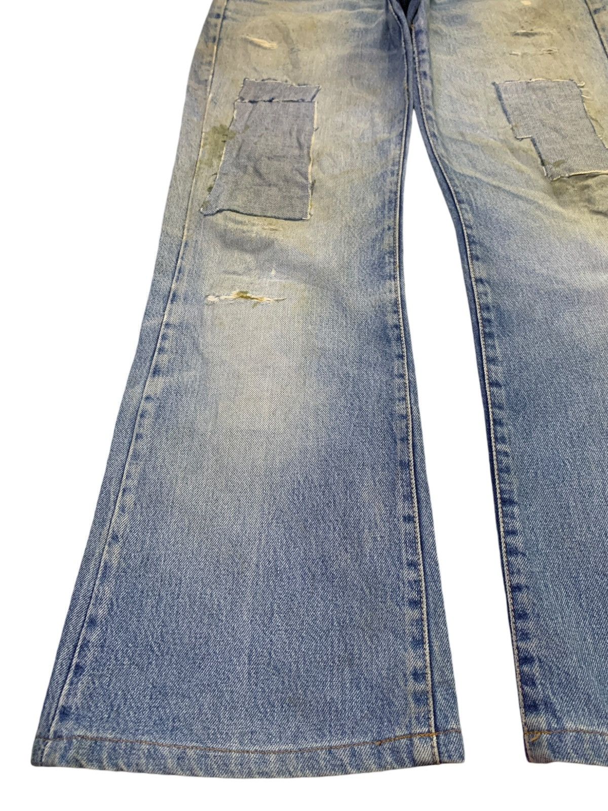 Japanese Brand Vintage Japanese Brand Mud Wash Talon Zipper Flare Jeans Size 31" - 6 Thumbnail