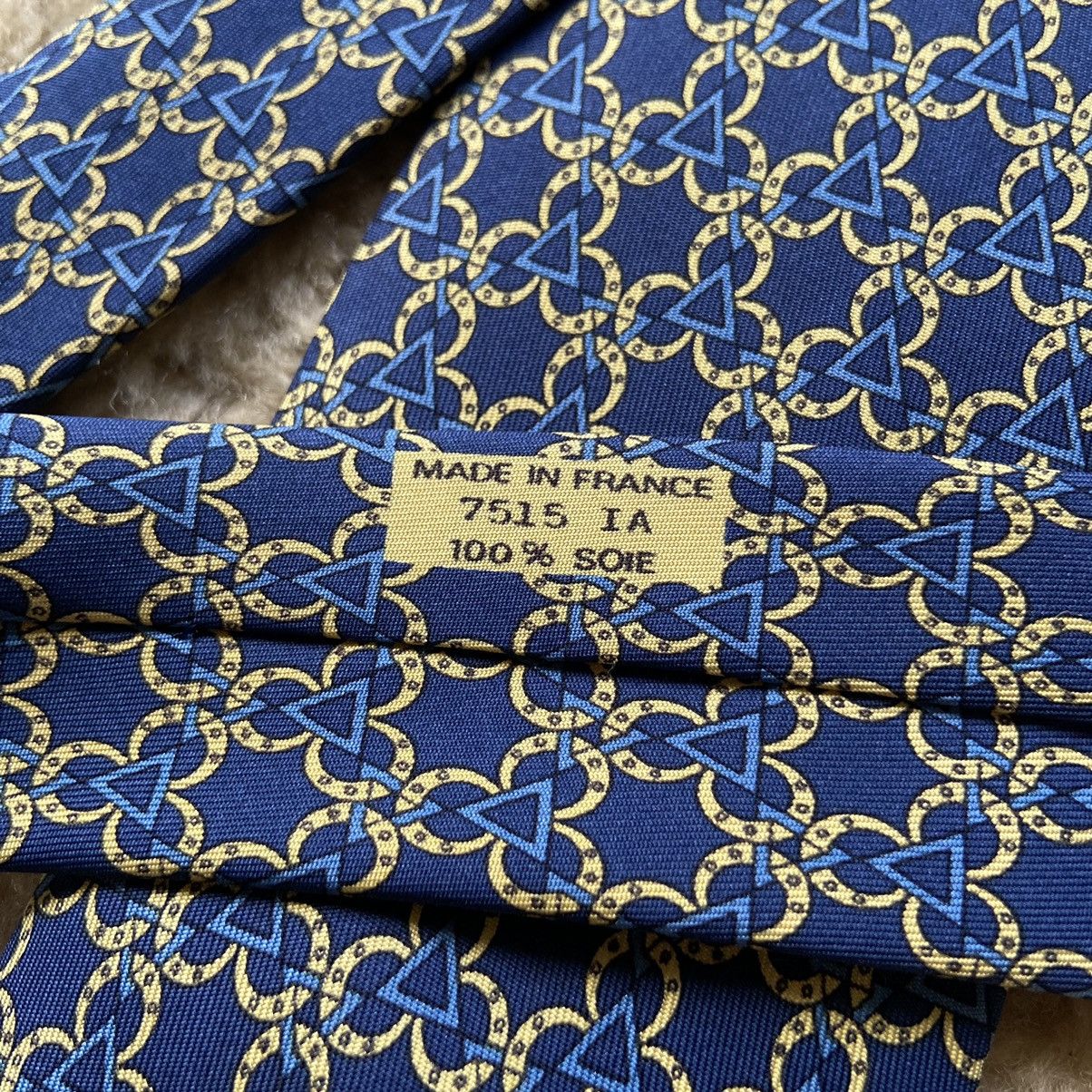 Hermes × Vintage HERMES Paris Silk Tie Made In France Size ONE SIZE - 7 Thumbnail