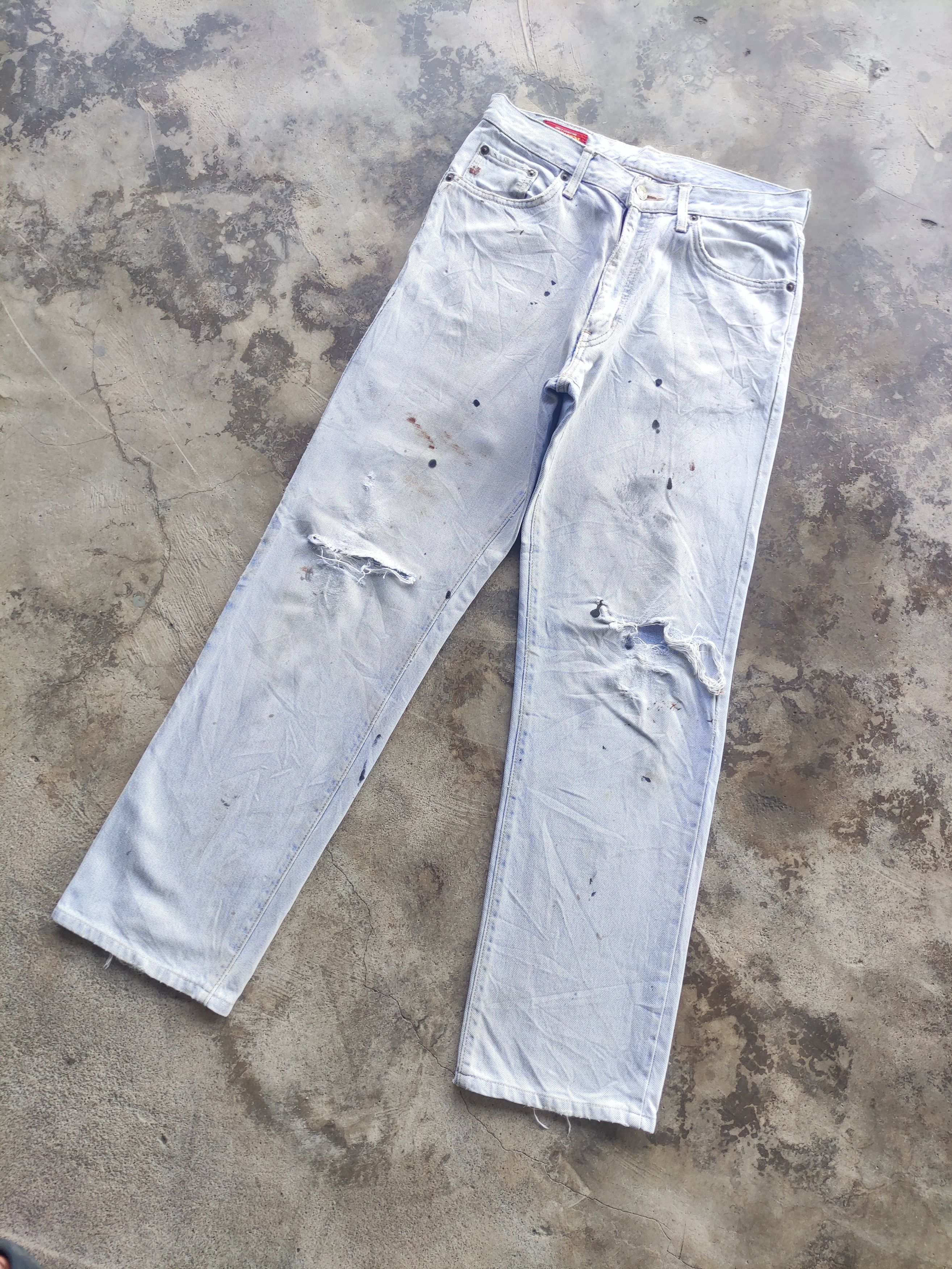 Edwin Vintage Edwin Distress Faded Jean Pant Size US 30 / EU 46 - 2 Thumbnail