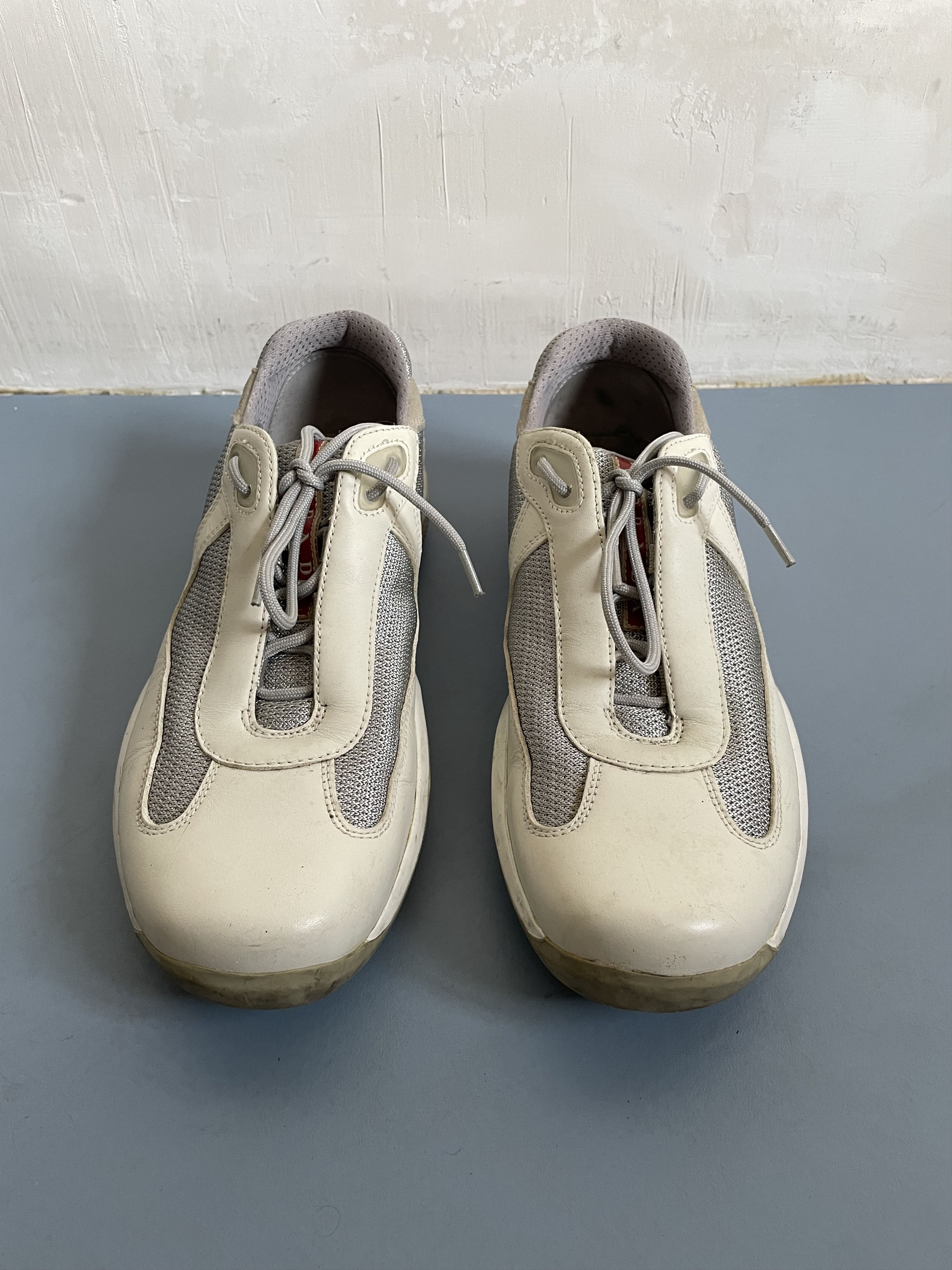 Prada America Cup sneaker beige white leather 41,5 / 7