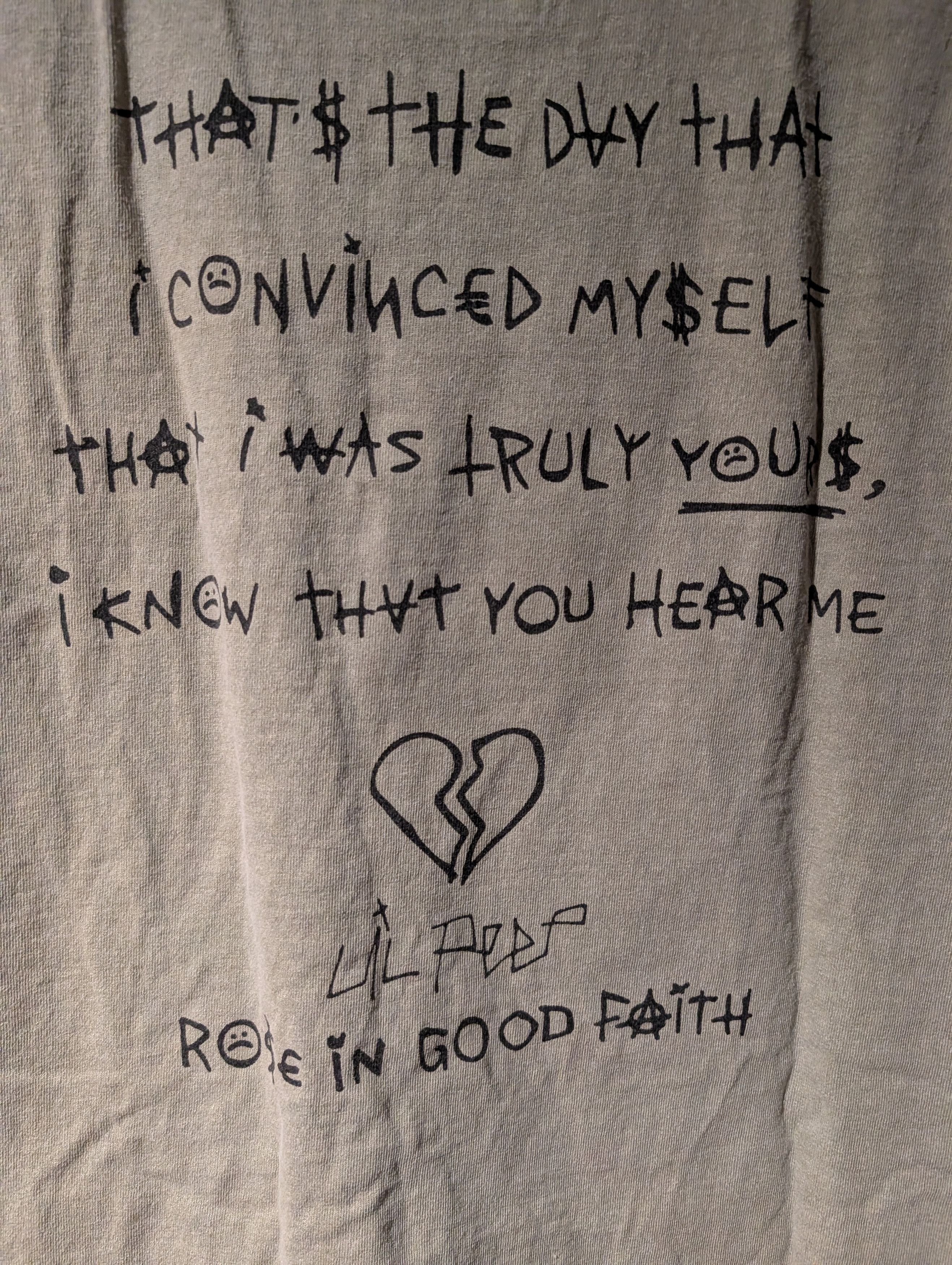 Lil Peep Lil Peep RIGF Green Peace Rose in Good Faith Large T-Shirt Size US L / EU 52-54 / 3 - 6 Thumbnail