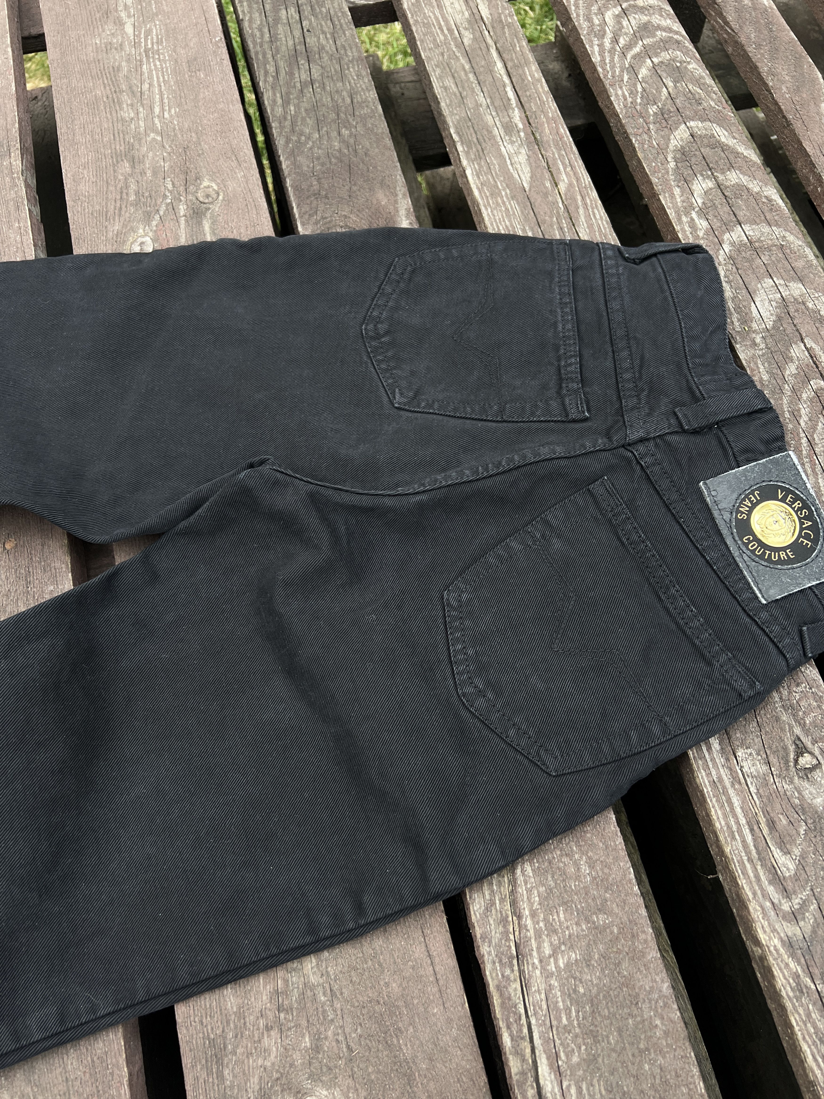 Versace Versace Jeans Couture 90s Vintage Denim Black Jeans Size 24" / US 00 / IT 34 - 6 Thumbnail