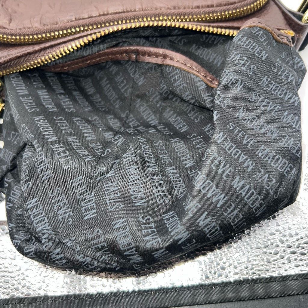 Steve Madden Steve Madden Faux Leather Crossbody Signature Bag with Guita Size ONE SIZE - 8 Thumbnail