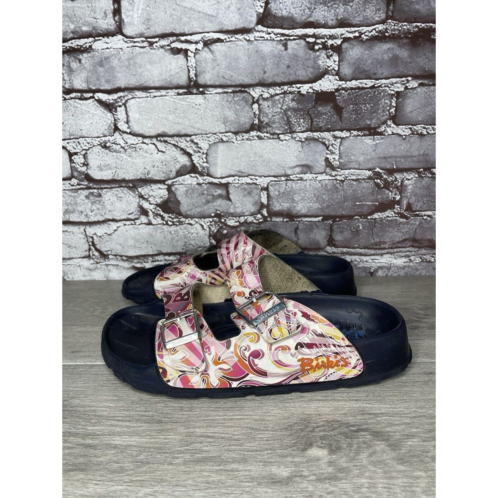 Birkenstock Birki’s Bay Heart Floral Arizona Pink Slides Sandals Women S Size US 10.5 / IT 40.5 - 18 Thumbnail