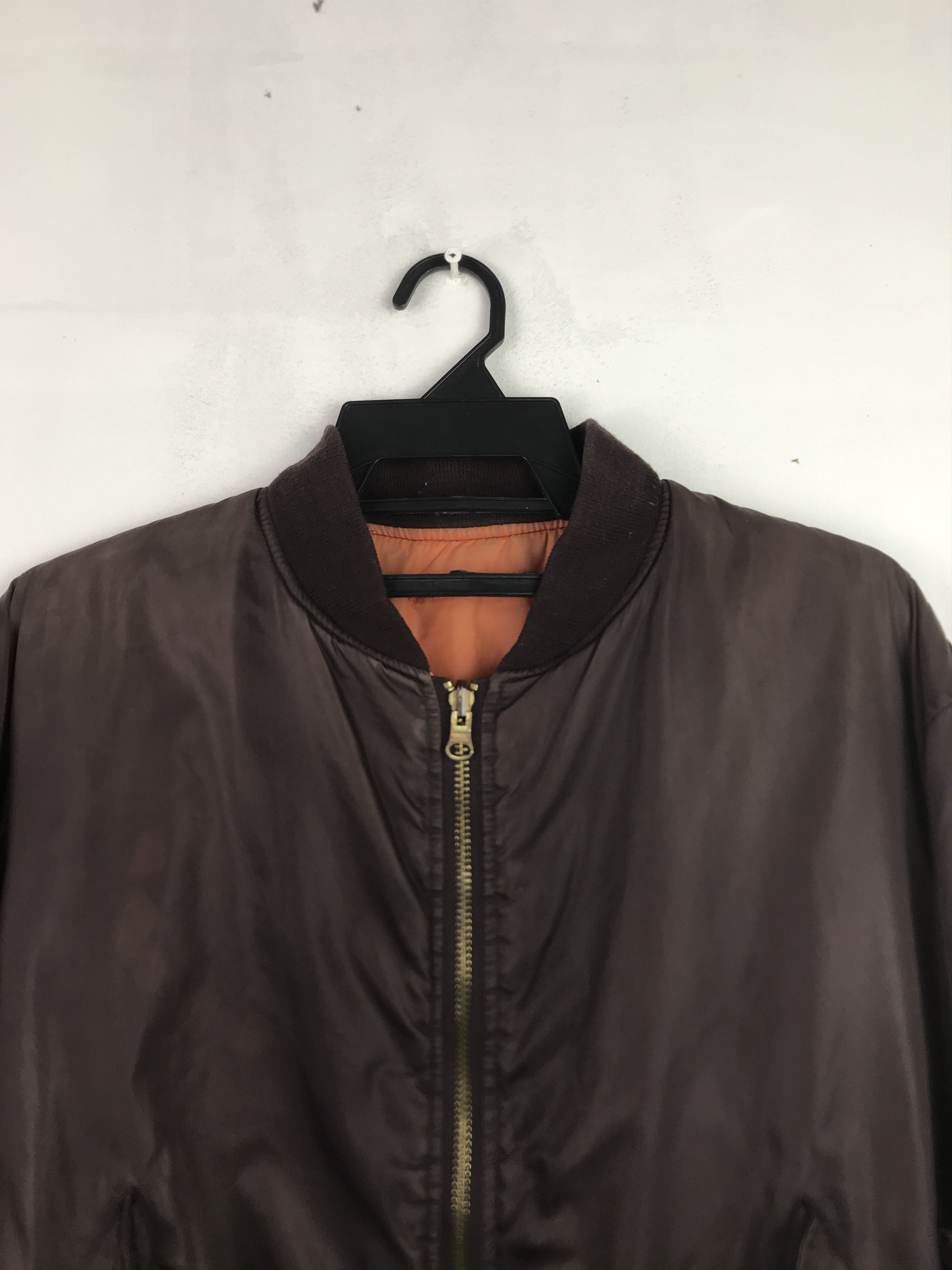 Japanese Brand Vintage Maroon Bomber Jacket Sunfaded Distressed Size US XXL / EU 58 / 5 - 3 Thumbnail