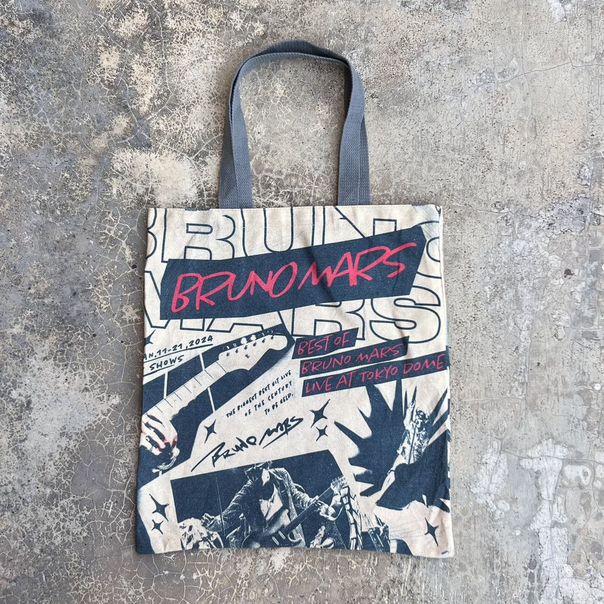 Japanese Brand Bruno Mars Tokyo Dome Concert 2024 Tote Bag Size ONE SIZE - 5 Thumbnail