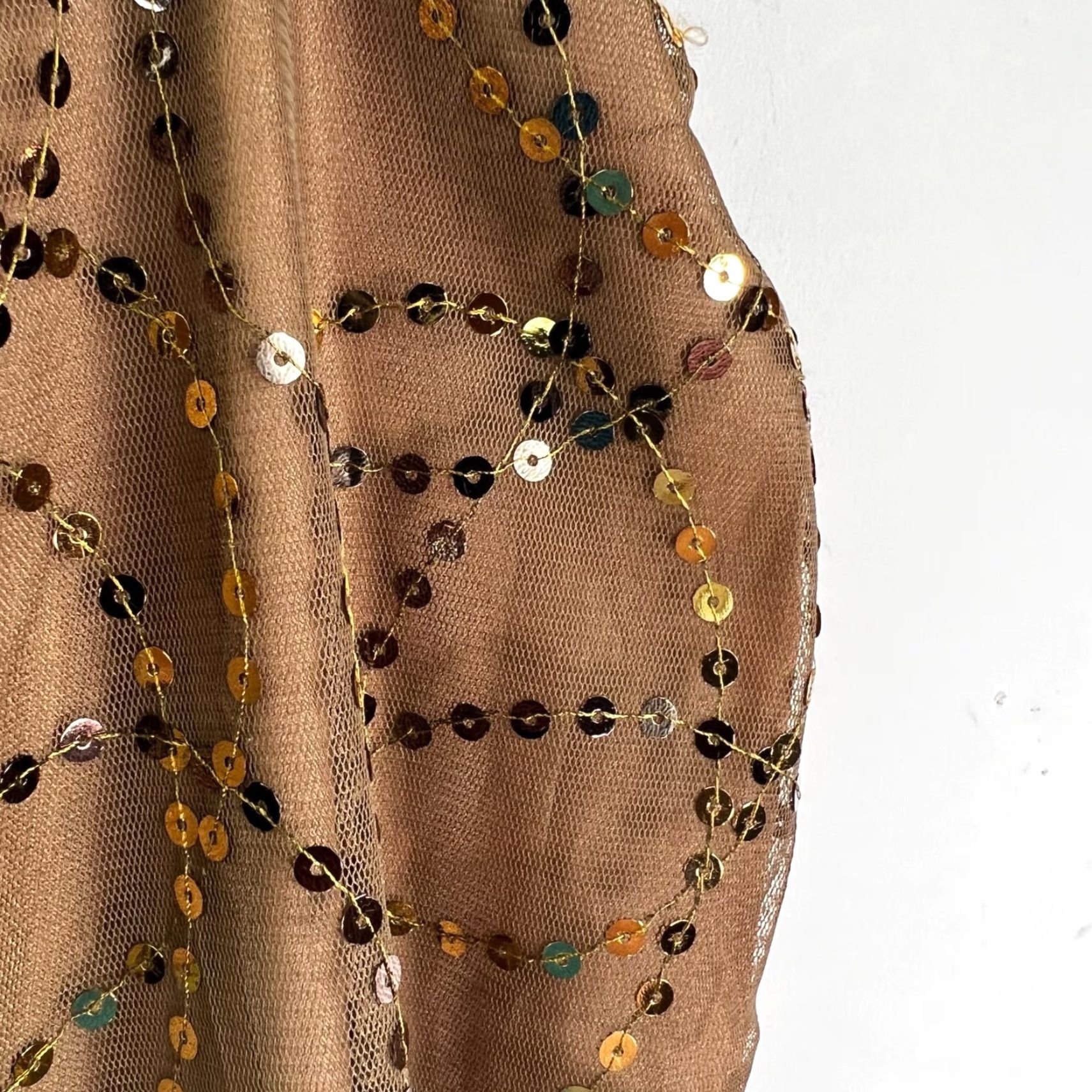 Vintage VINTAGE Muse Pants Womens Size 12 Brown 32x31 Sequin Geometric Lined 31 Inseam Size 34" / US 12 / IT 48 - 5 Thumbnail