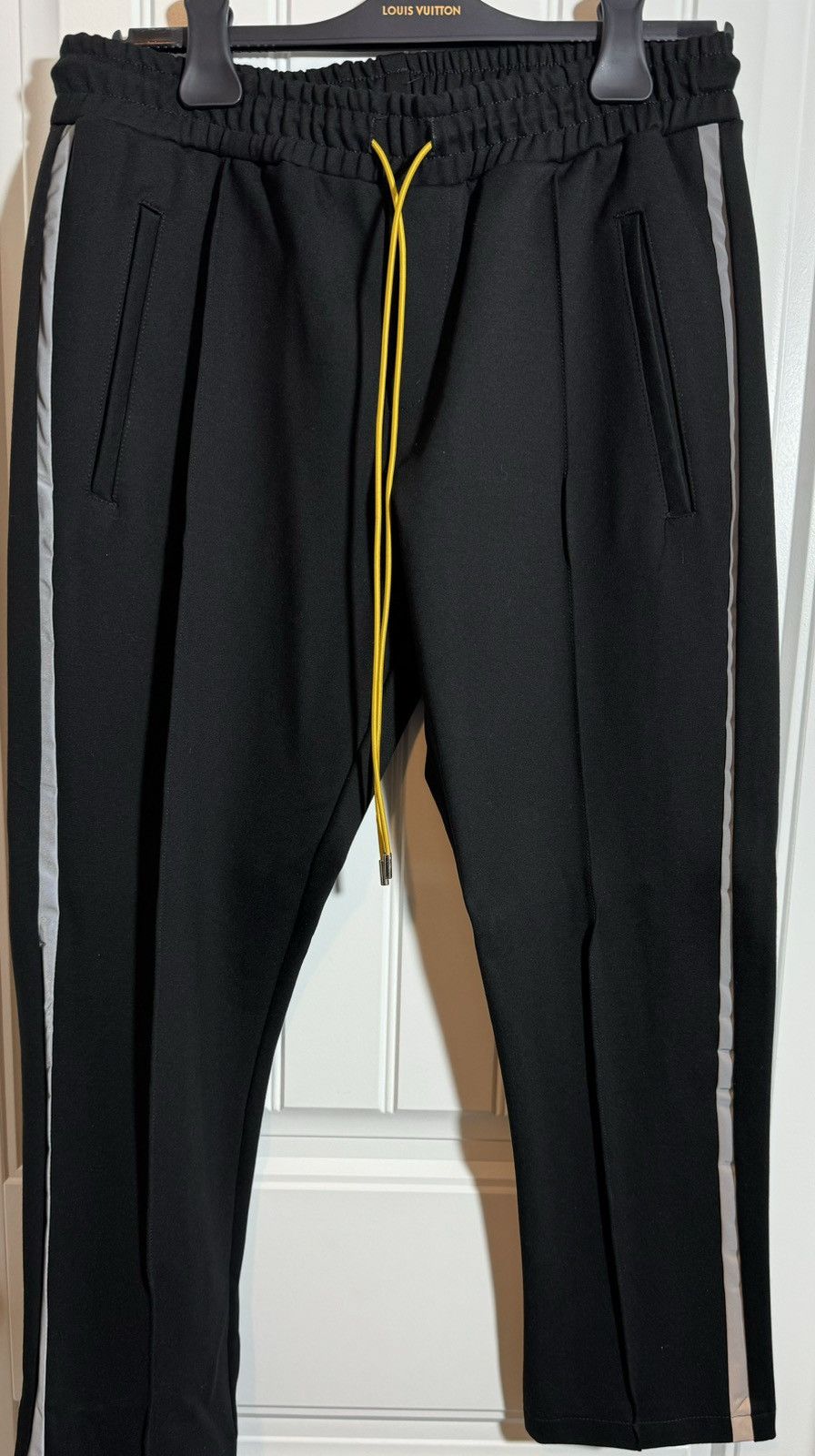 image of Rhude Slim-Fit Tuxedo Pants in Black, Men's (Size 40)