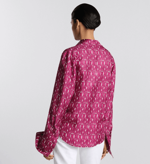 Dior o1w1db11225 451B28 Blouse in Fuchsia/White Size S / US 4 / IT 40 - 6 Thumbnail