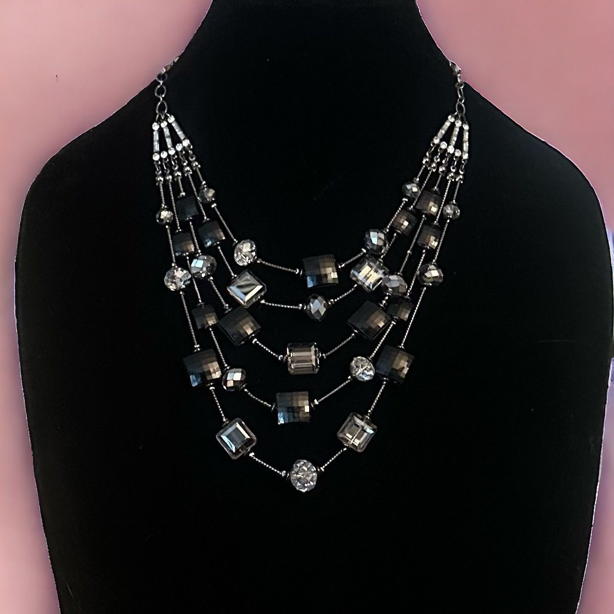 Other Multi chain layered stationed glass bead necklace Size ONE SIZE - 1 Thumbnail