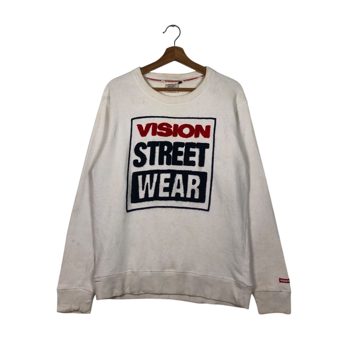 Japanese Brand 📌Vintage Sweatshirt Vision Streetwear Big Logo Size US M / EU 48-50 / 2 - 2 Thumbnail