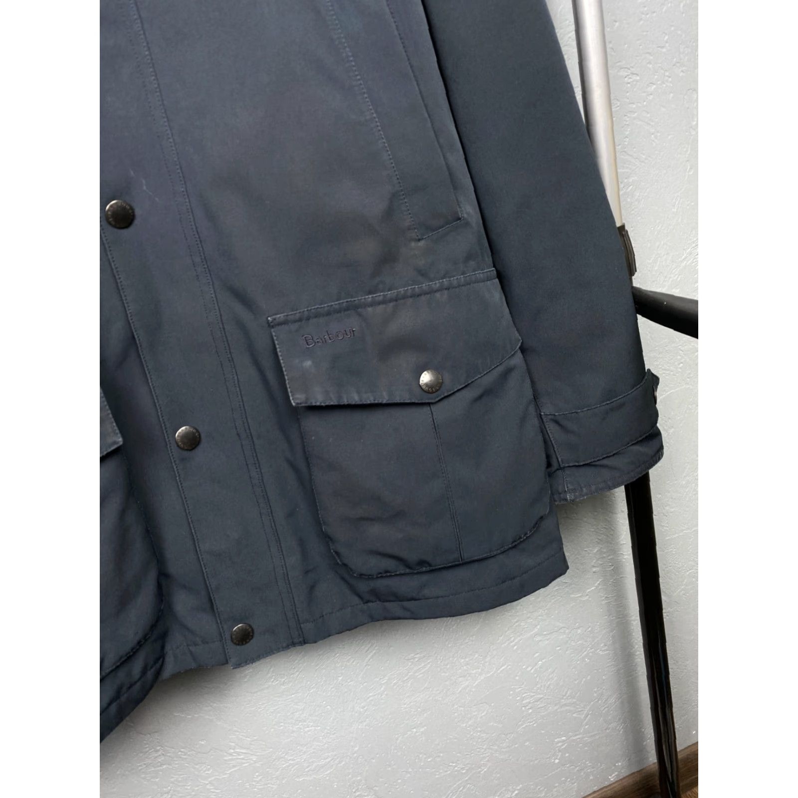 Barbour Barbour Jacket Mens Sire Waterproof Light Size M Blue Vintage 90s Rain Coat Mens Size US M / EU 48-50 / 2 - 3 Thumbnail