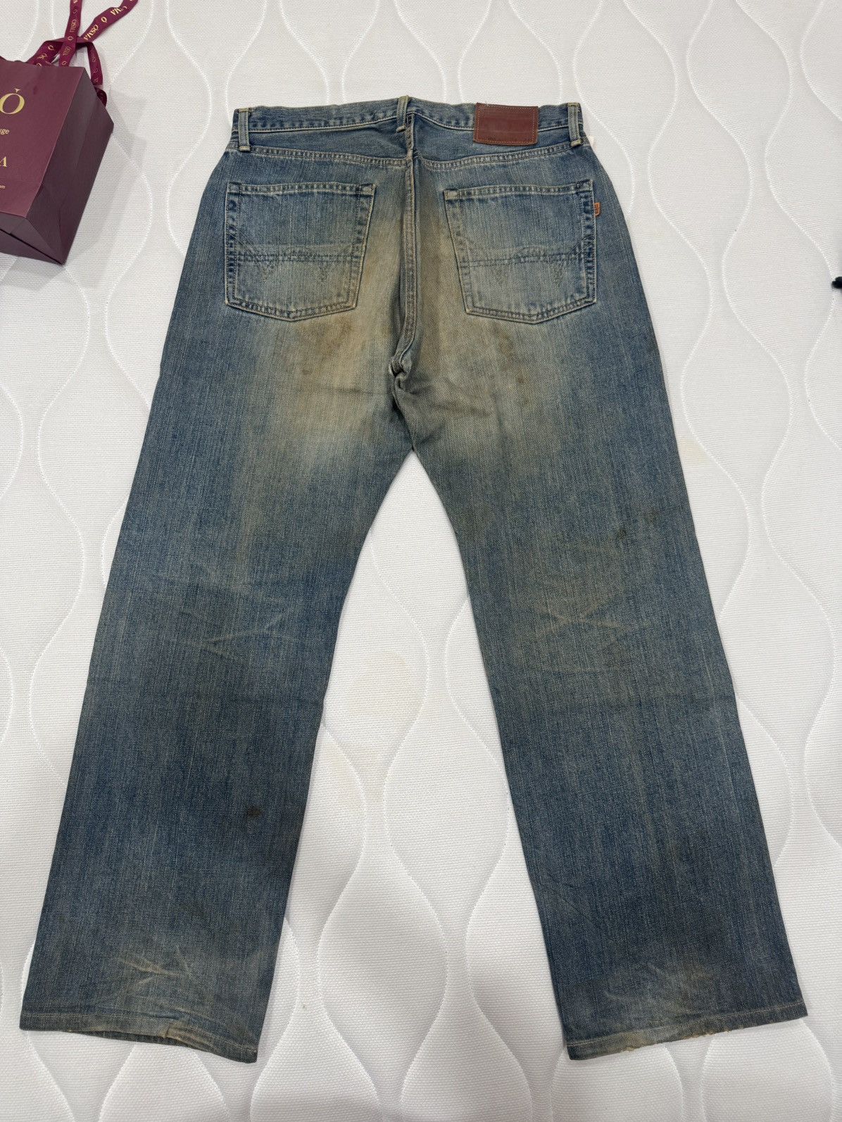 Edwin Sales‼️Ditressed Rusty Vtg Edwin 505X Selvedge (AB-1002) Size US 34 / EU 50 - 2 Thumbnail
