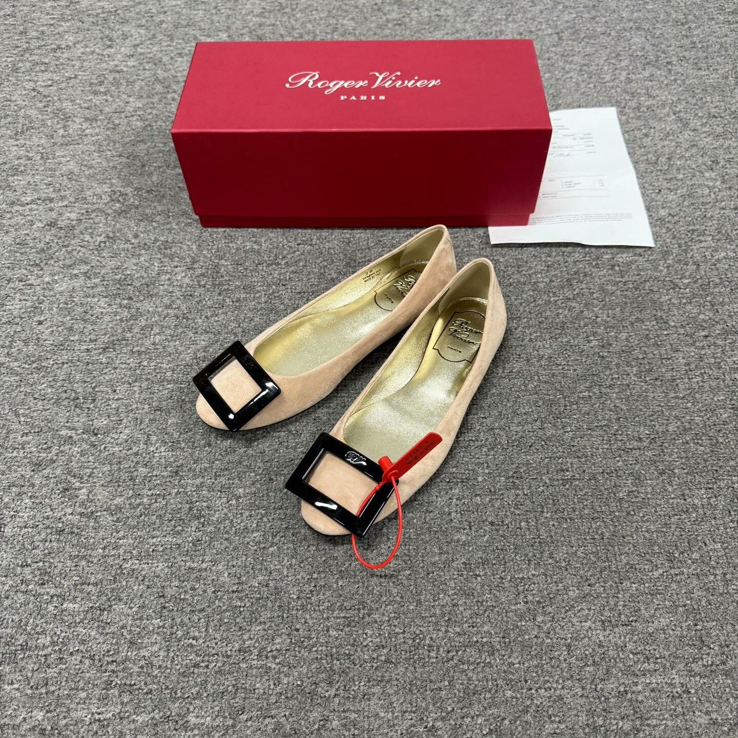 Roger Vivier Roger Vivier RV Square Buckle Flats Size US 5 / IT 35 - 1 Thumbnail