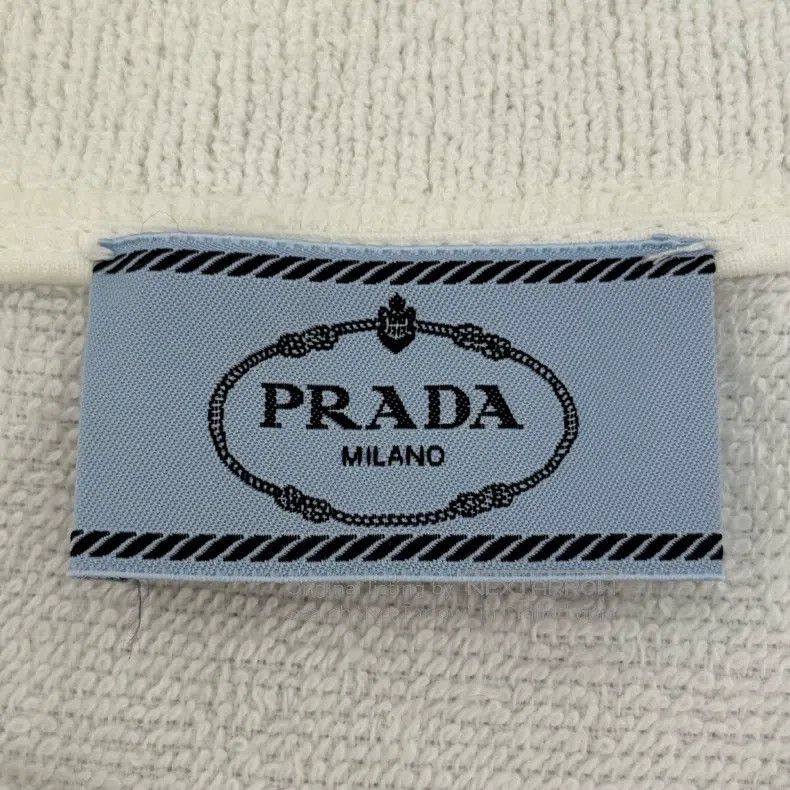 Prada Prada White classic logo towel sweatshirt Size US XS / EU 42 / 0 - 5 Thumbnail