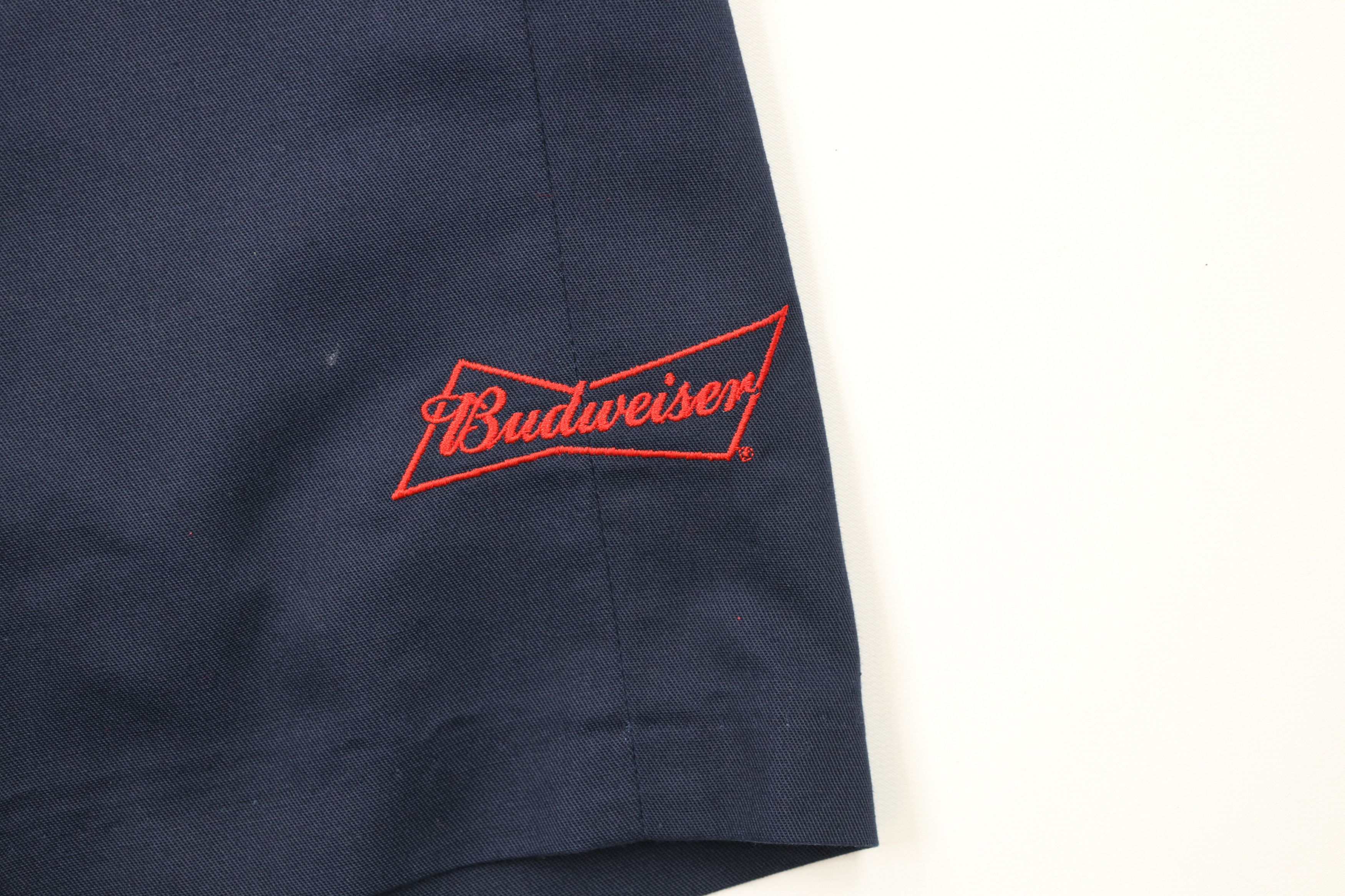 Vintage Vintage 90s Anheuser Busch Budweiser Beer Work Shorts Blue Size US 34 / EU 50 - 5 Thumbnail