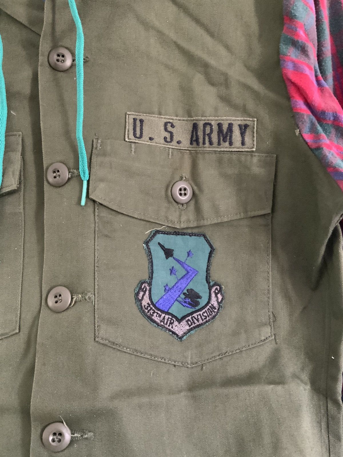 14th Addiction Vintage Custom Pittman Us Army Patchwork Utility Hoodie Size US M / EU 48-50 / 2 - 9 Thumbnail