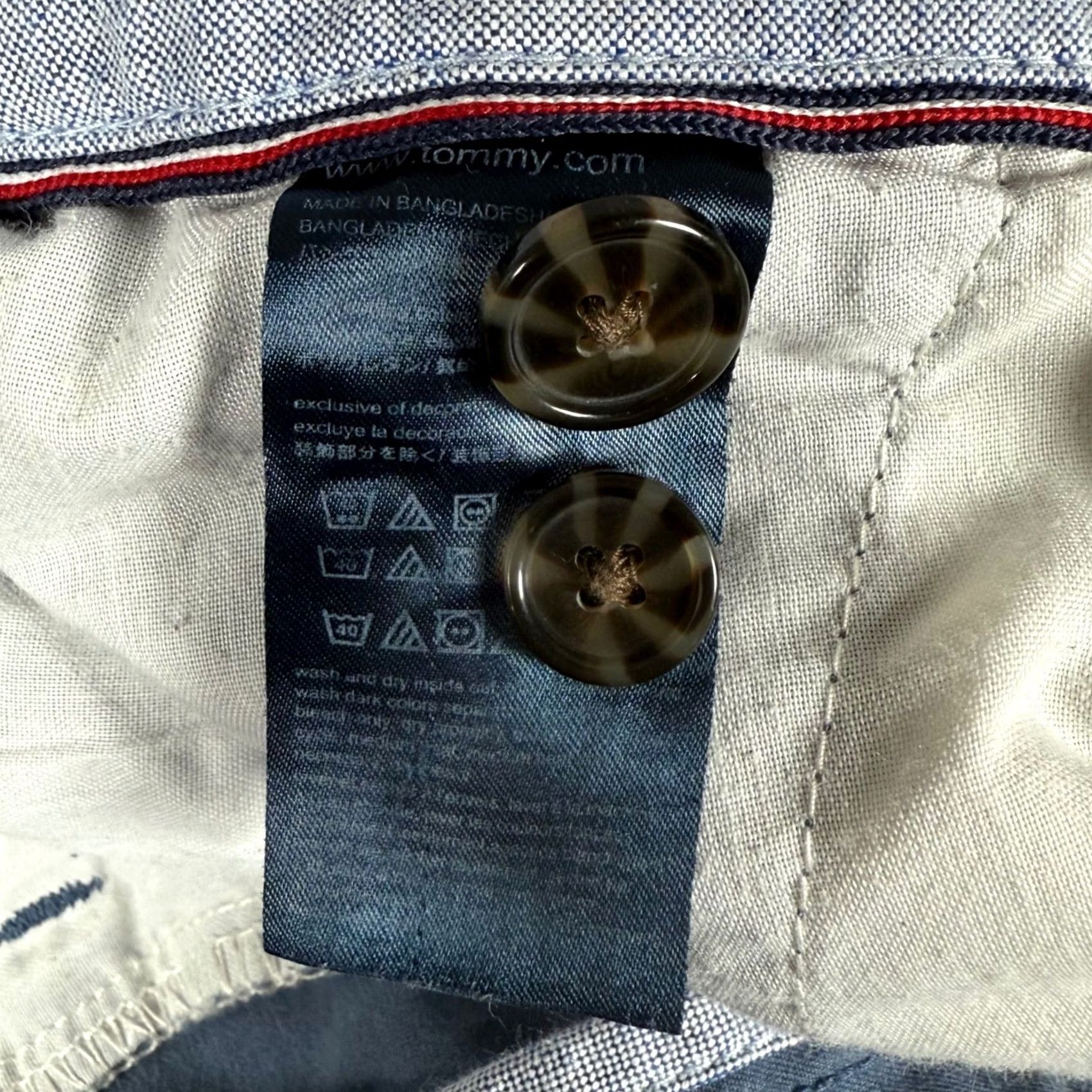 Tommy Hilfiger Tommy Hilfiger Custom Fit Chino Pants Men Blue 34x34 Waist 34 Inseam 34 Flat Front Pockets Logo Button Zip Workwear Casual Dress Pants Size US 34 / EU 50 - 7 Thumbnail