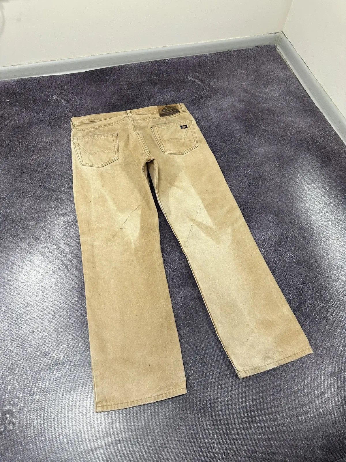 Dickies × Vintage Vintage Dickies Skate Faded Cream Work Hype Baggy Pants Size US 36 / EU 52 - 3 Thumbnail