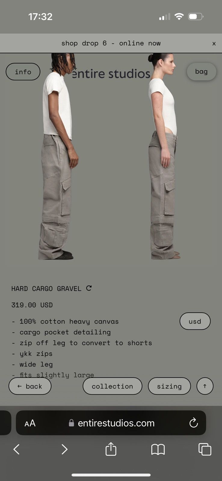 Entire Studios Entire Studios Hard Cargo Gravel Size US 34 / EU 50 - 2 Thumbnail