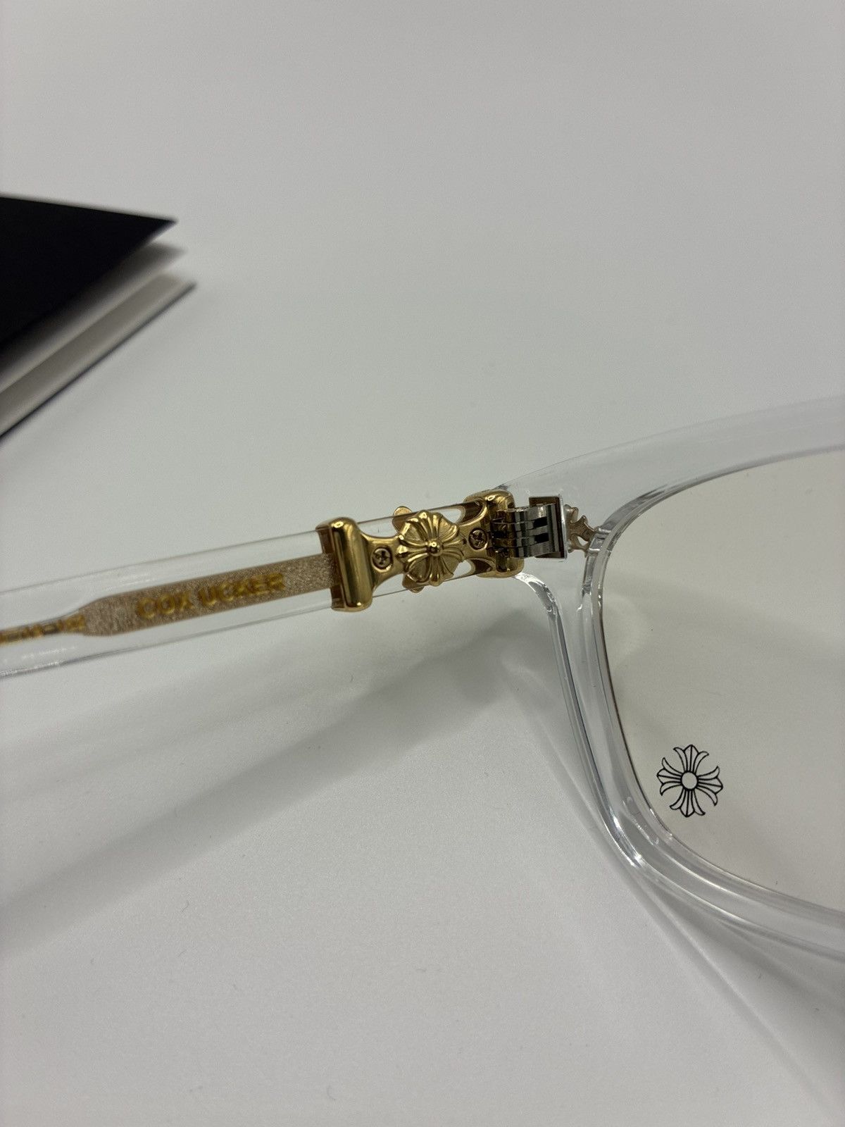 Chrome Hearts Chrome Hearts Cox Ucker Crystal-Gold Glasses Size ONE SIZE - 4 Thumbnail