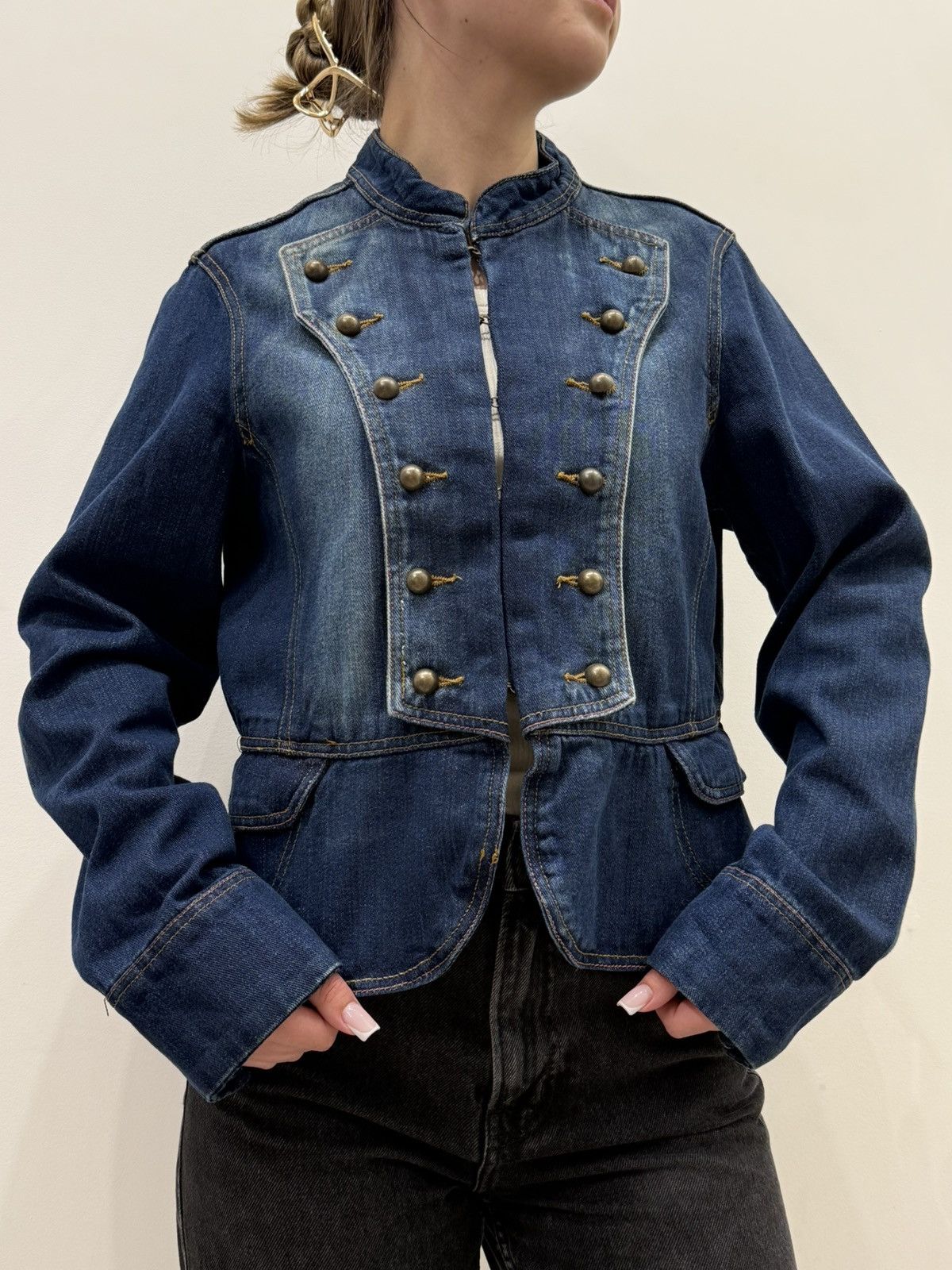 Vintage Vintage Hussar Napoleon Military Style Women’s Denim Jacket Size M / US 6-8 / IT 42-44 - 1 Thumbnail