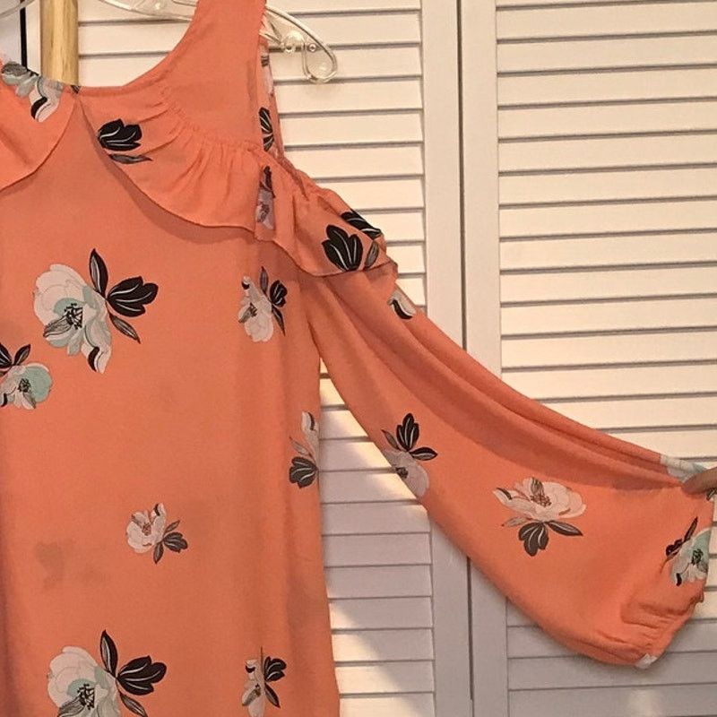 Worthington Worthington Floral Ruffles Scoop Neck Long Sleeve Blouse PM Size M / US 6-8 / IT 42-44 - 6 Thumbnail