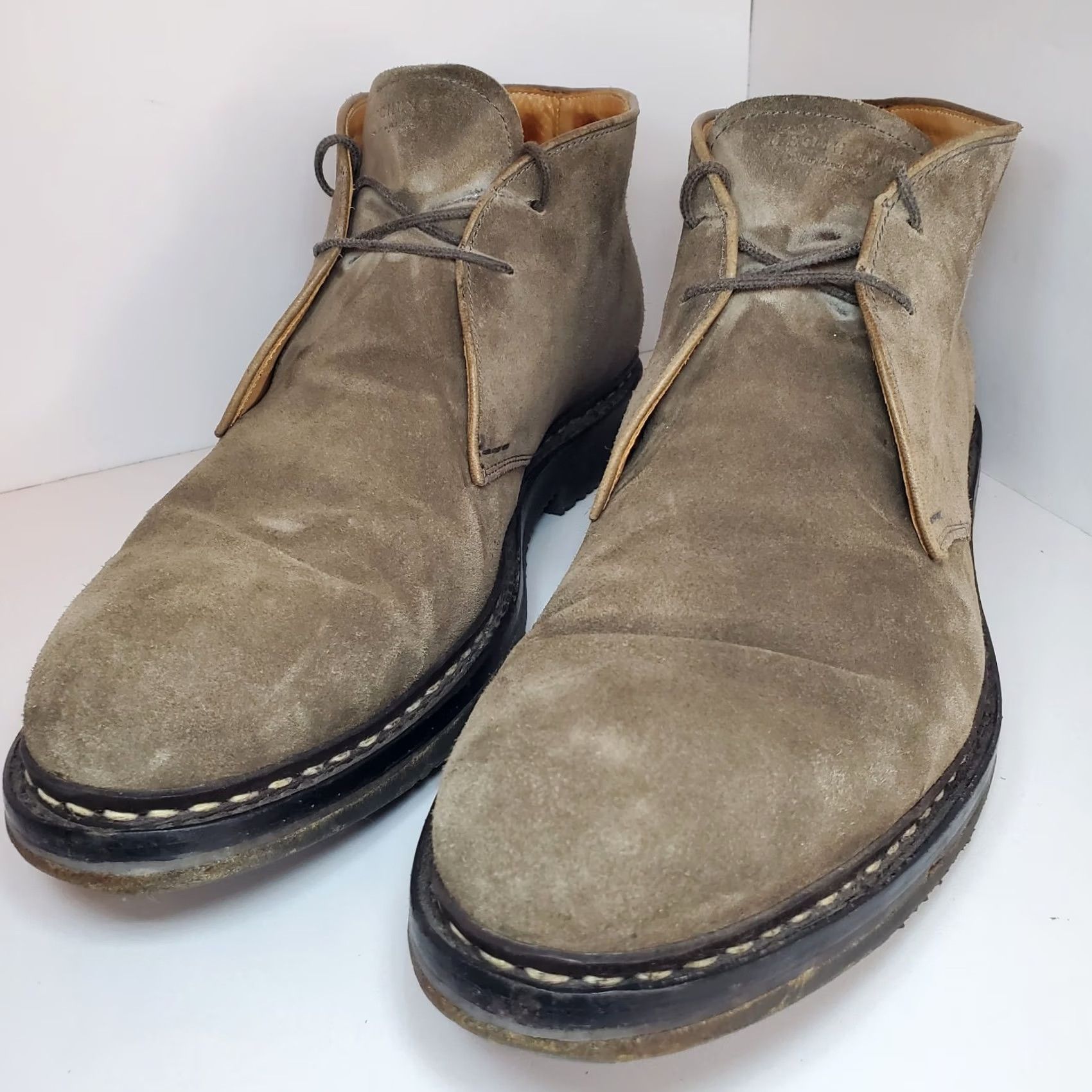 Heschung VINTAGE: No Heschung GENET Chukka Desert Boots Gray Mens US 11 Lace Up Suede Leather Lining Water Resistant 11 Gray Boots Size US 11 / EU 44 - 5 Thumbnail