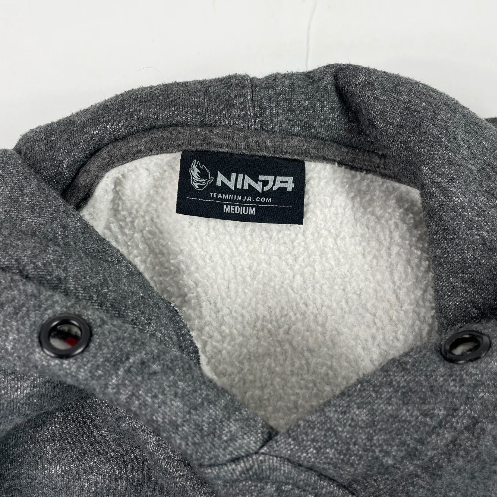 Vintage VINTAGE Team Ninja Hoodie Mens Medium Gray Headphone Hood Fleece Lined Gaming Gamer Size US M / EU 48-50 / 2 - 7 Thumbnail