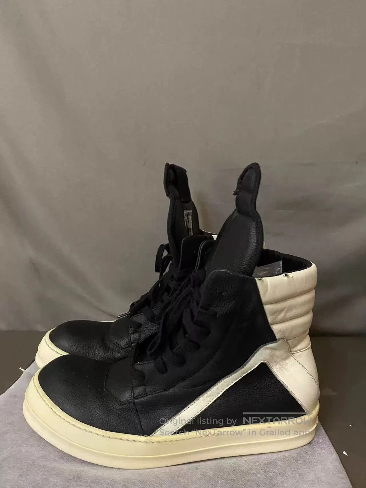 Rick Owens Rick Owens Black Leather Sneakers. Size US 10.5 / EU 43-44 - 4 Thumbnail