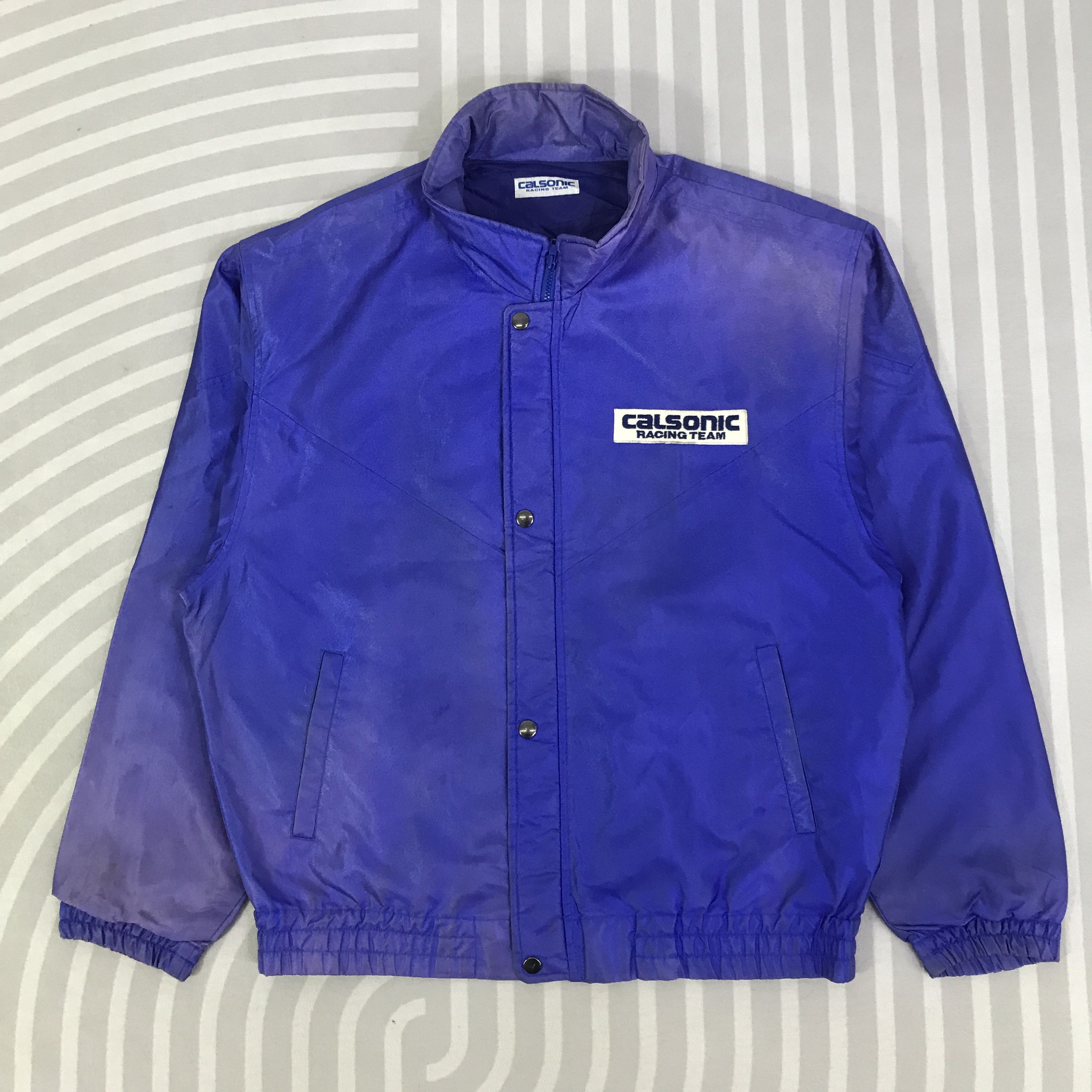 Japanese Brand Vintage Calsonic Nissan Racing Team Faded Jacket K126B5 Size US L / EU 52-54 / 3 - 3 Thumbnail