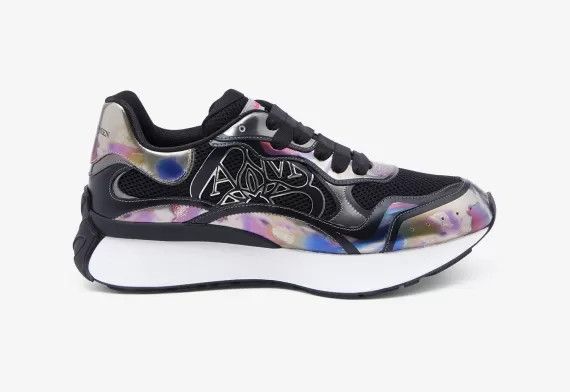 Alexander McQueen o1w1db10725 Sprint Runner in Black/Multi Size US 9 / EU 42 - 1 Thumbnail