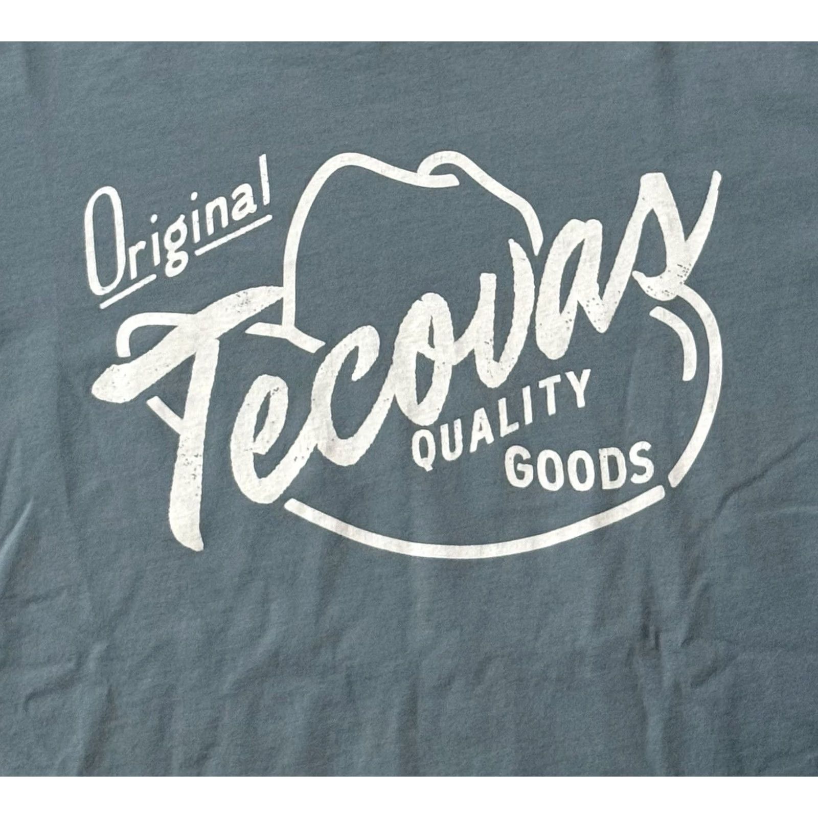 Tecovas Tecovas Quality Goods Pima Cotton Shirt Large Austin Texas Cowboy Hat Western Graphic Print Short Sleeve T-Shirt Blue Cotton USA 2020s Mens L Size US L / EU 52-54 / 3 - 3 Thumbnail