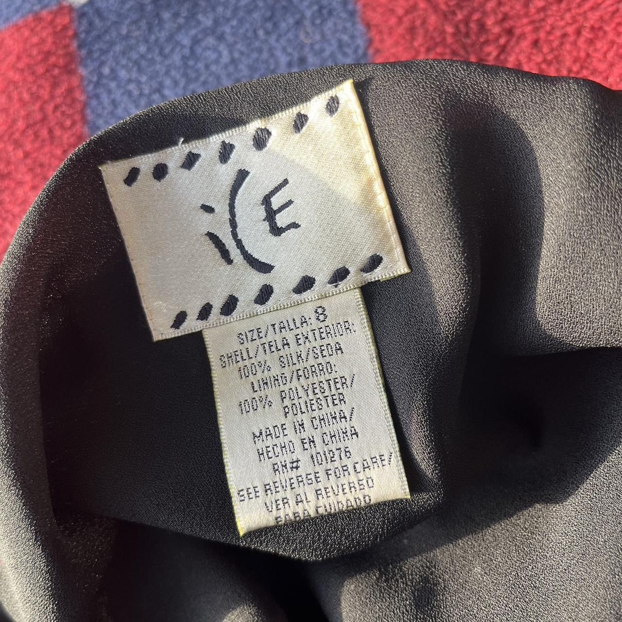 Other Y2K Vintage I.C.E black Silk rose tiered ruffle dress Size M / US 6-8 / IT 42-44 - 4 Thumbnail