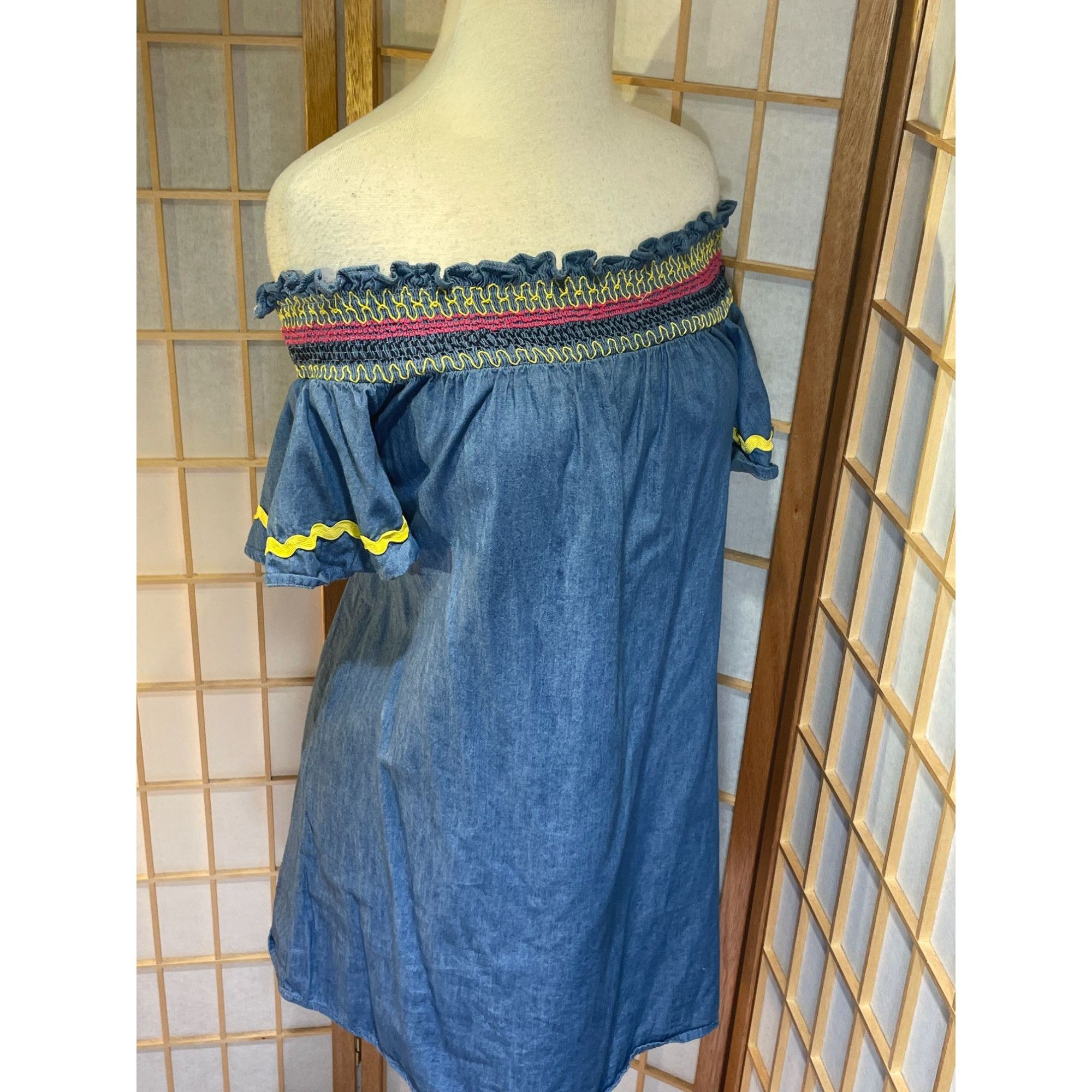 Anthropologie Anthro Flying Tomato Sm Chambray Minidress Size S / US 4 / IT 40 - 13 Thumbnail