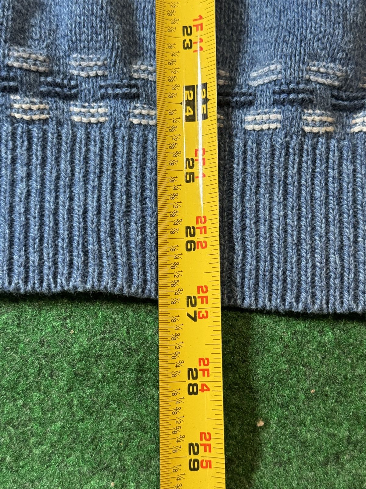 Vintage Vintage 90s American Spirit Blue Stripped Knit Sweater Size US L / EU 52-54 / 3 - 6 Thumbnail