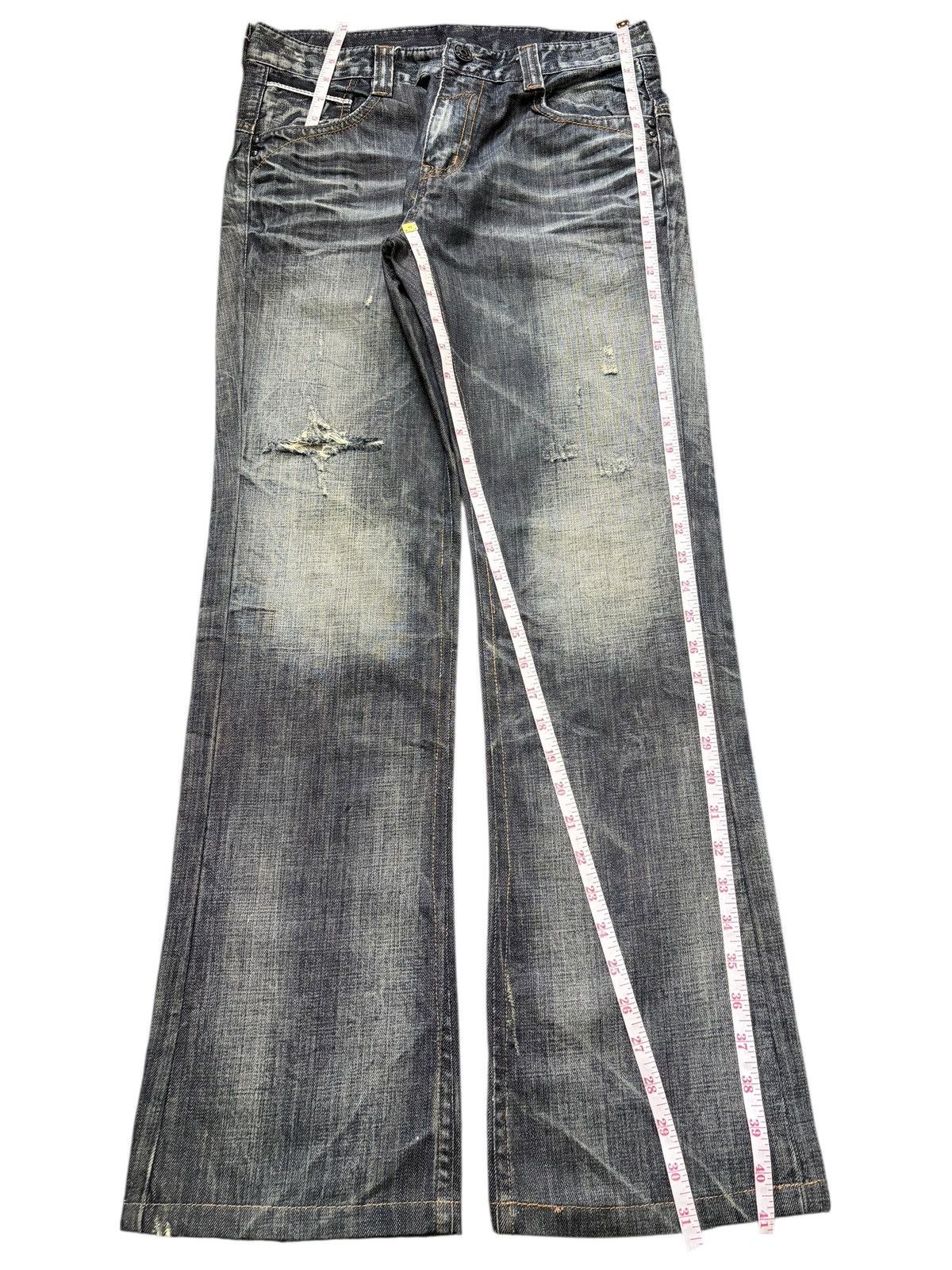 Tornado Mart Vintage Japanese Brand Faded Wash Distress Flare Jeans Size 31" - 7 Thumbnail
