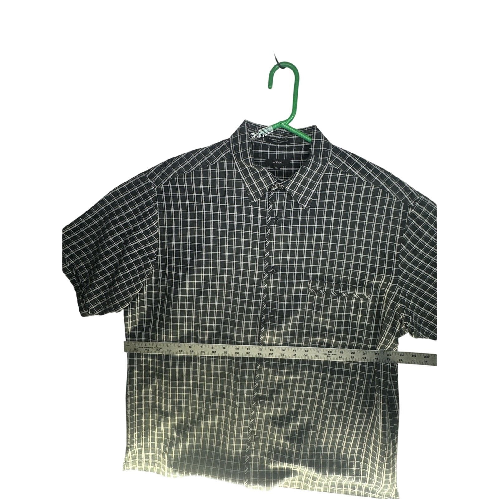 Alfani ALFANI Men Casual Shirt Size XL black Striped Short Sleeve Size US XL / EU 56 / 4 - 3 Thumbnail