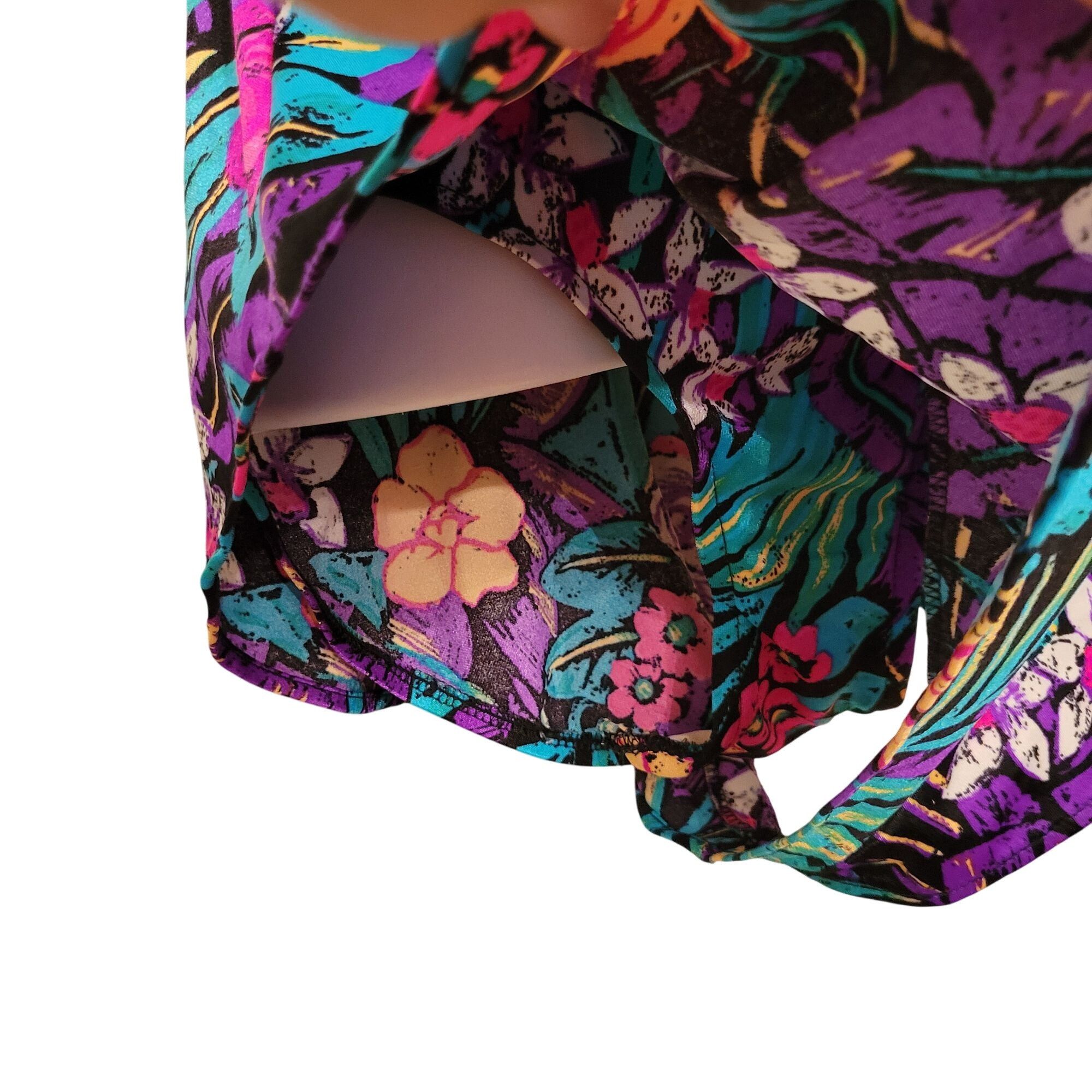 Vintage Vintage Mainstream Floral Swimsuit 10 Full Coverage One Piec Size ONE SIZE - 15 Thumbnail