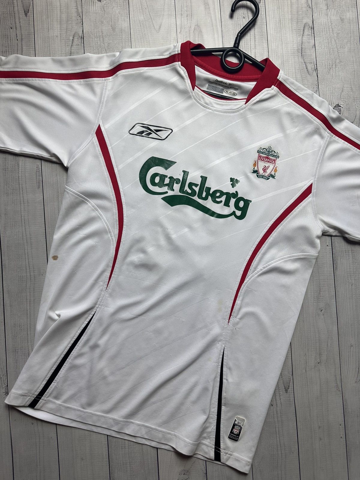 Vintage Vintage Liverpool soccer jersey size M white Reebok Size US M / EU 48-50 / 2 - 2 Thumbnail