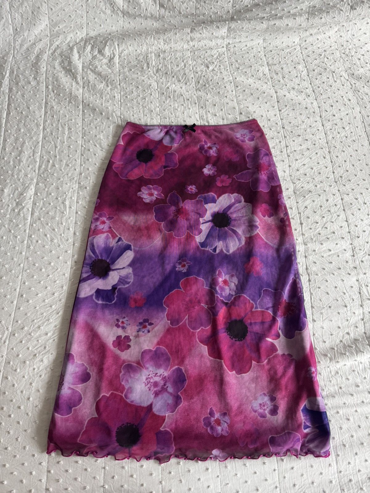 Urban Outfitters Asymmetrical floral mesh skirt + top set 🌸 Size S / US 4 / IT 40 - 5 Thumbnail