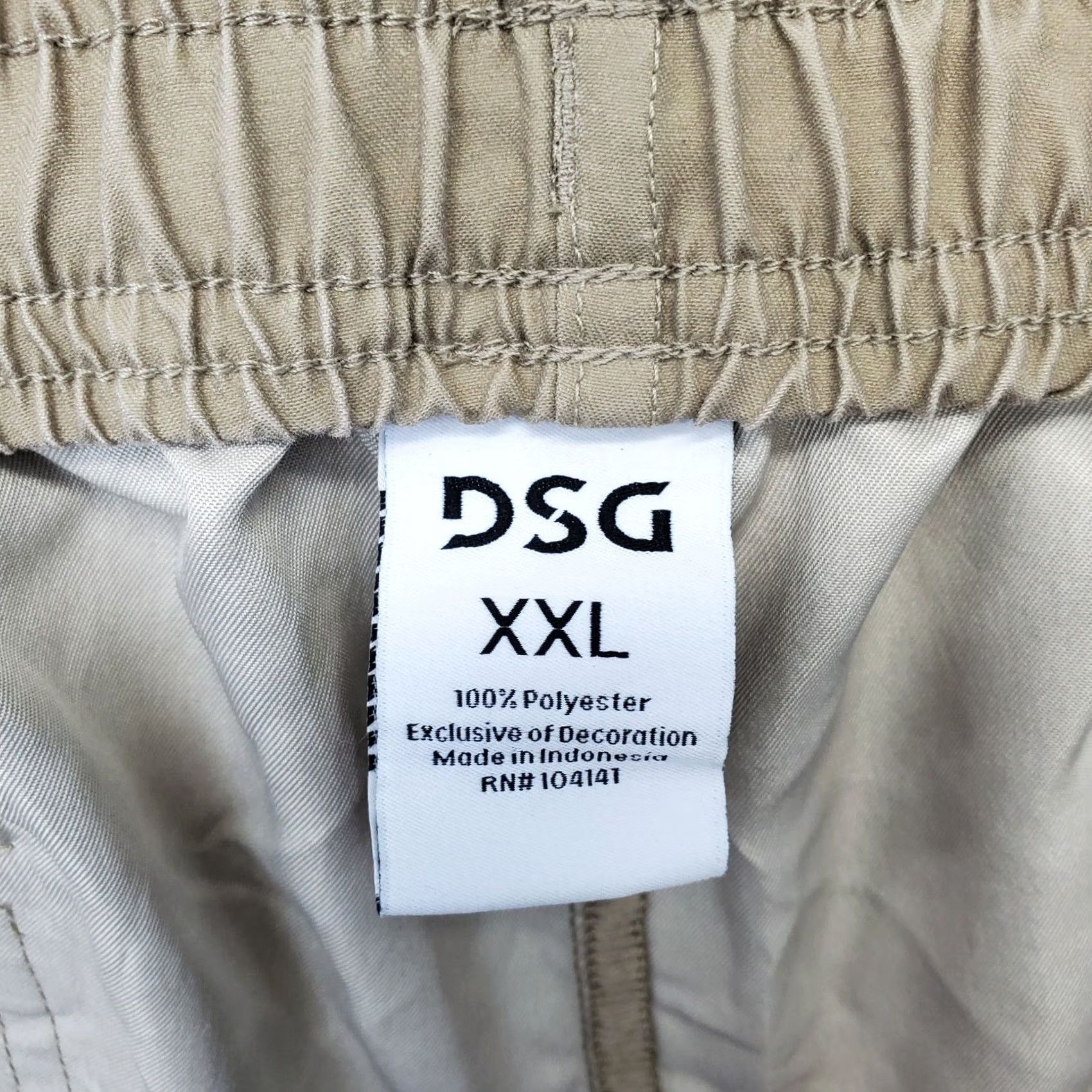 Vintage DSG Mens 2XL Active Jogger Shorts Tan Pleated Front Drawstring Waist Pockets Slim Athletic Summer Casual Sung / Shorts (2XL) Size US 39 - 7 Thumbnail