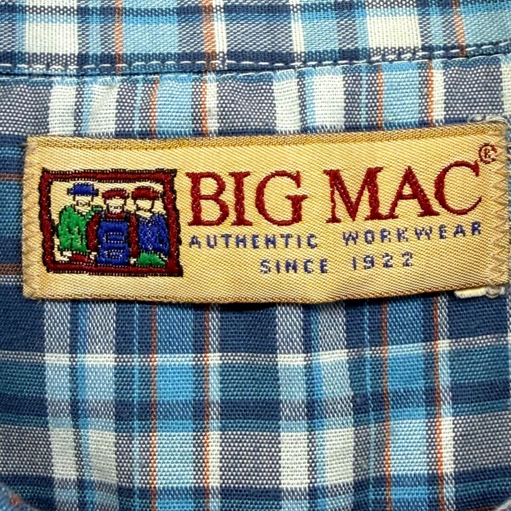 Vintage VINTAGE Big Mac Mens Shirt Western Plaid Long Sleeve Pearl Snap XXL Blue Size US XXL / EU 58 / 5 - 3 Thumbnail