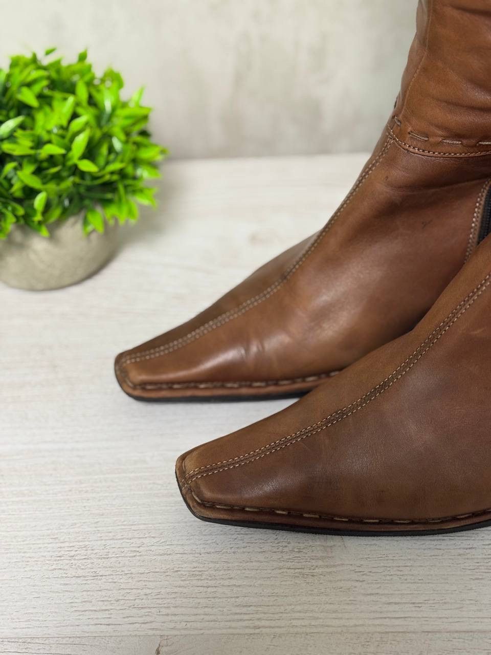 Hypebeast Women Knee High Boots Leather Thin High Heels Boots Shoes Size US 11 / IT 41 - 6 Thumbnail