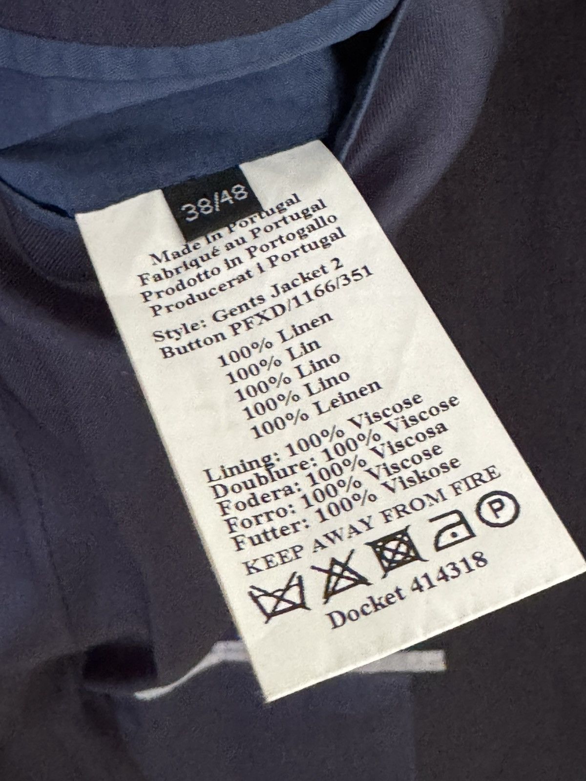 Paul Smith Paul Smith Blue Linen Blazer Size 38R - 7 Thumbnail